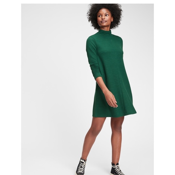 GAP Dresses & Skirts - NWT Gap #735 Mockneck Swing Dress Pine Green